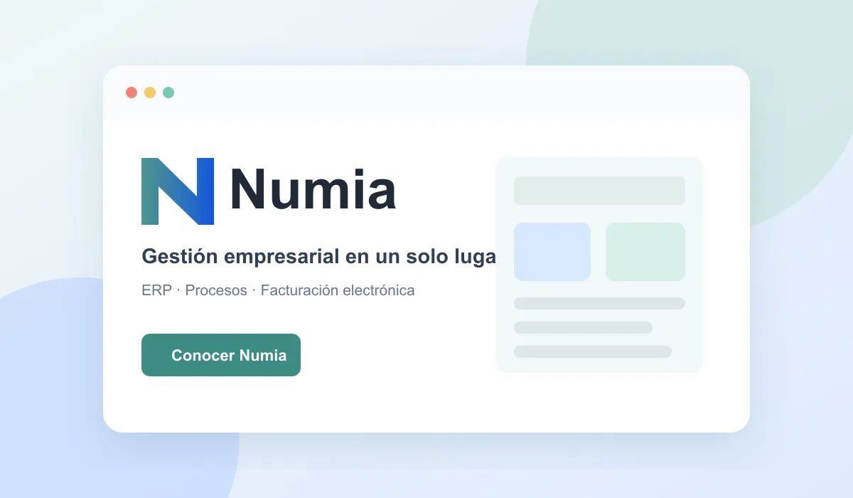 Portada gráfica del producto Numia ERP de Vipe